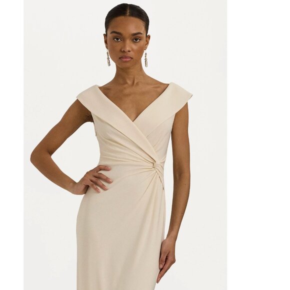 NWT Ralph Lauren JERSEY OFF THE SHOULDER DRESS - mascarpone cream IVORY - Picture 4 of 16